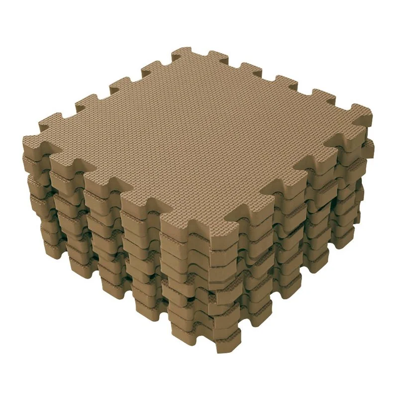 Podložka hracia puzzle Brown 90x90 cm
