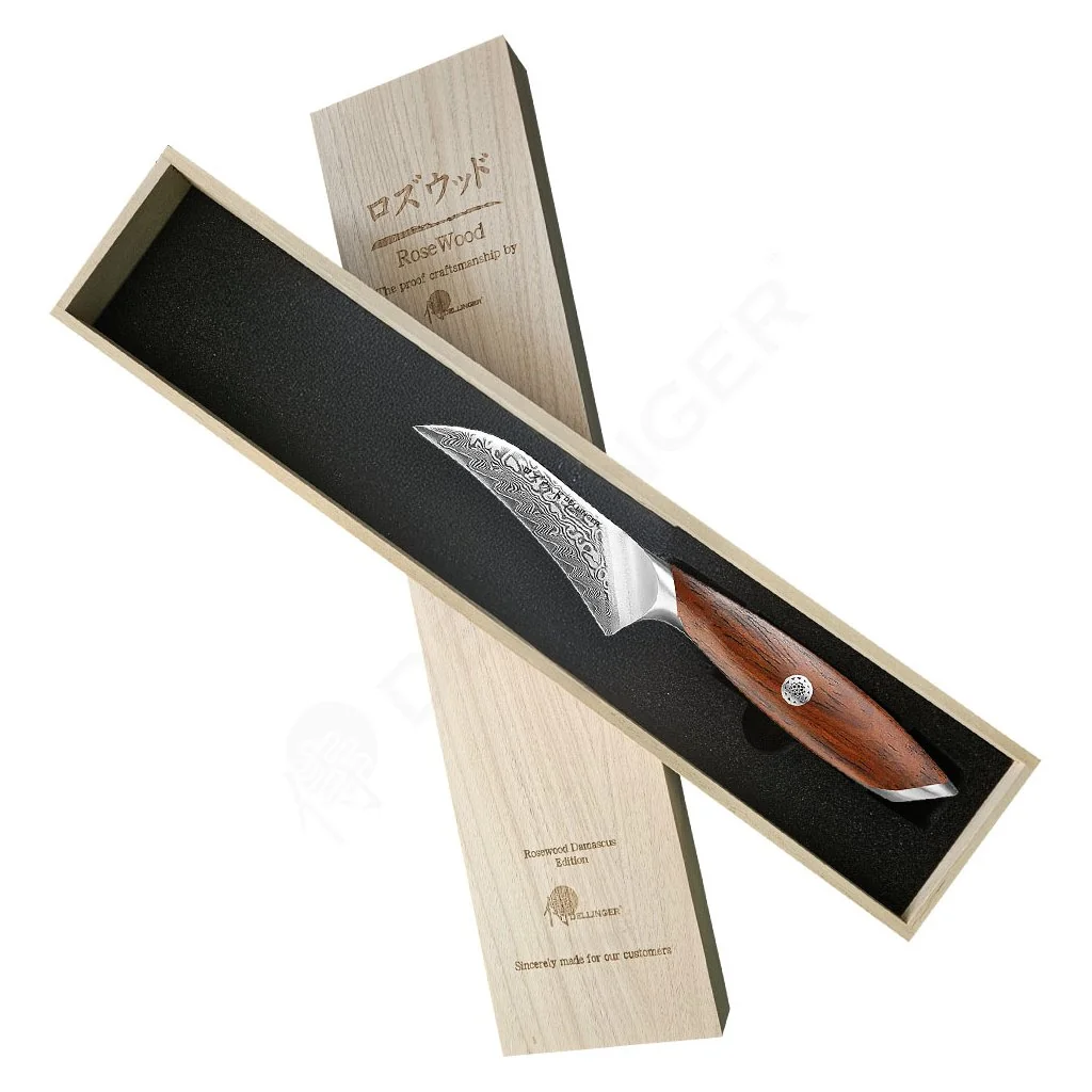 Nôž Dellinger Lúpací Paring 100 mm Rose Wood Damascus®