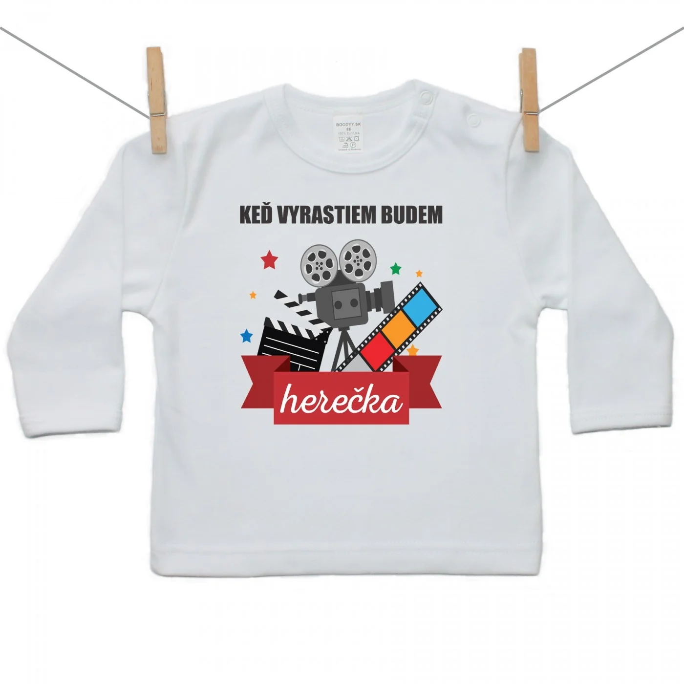 Boodyy Tričko s dlhým rukávom Keď vyrastiem budem herečka Veľkosť: 110