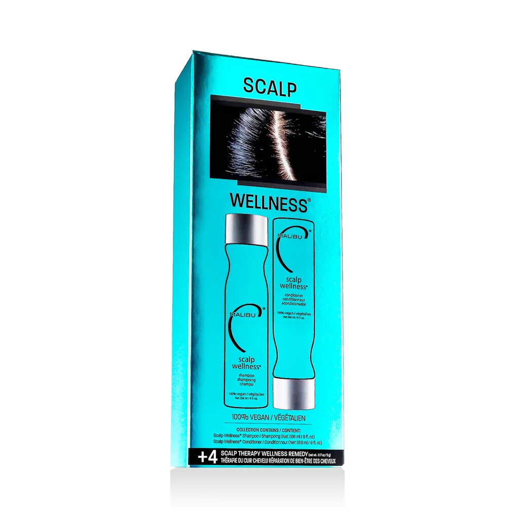 Malibu C Scalp Wellness Collection Shampoo 266 ml + Conditioner 266 ml + sáček 4 x 5 g