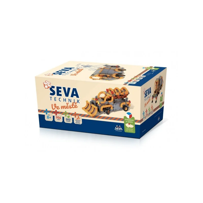 SEVA Stavebnice SEVA TECHNIK V meste plast 956 dielikov v krabici 27x38x18cm