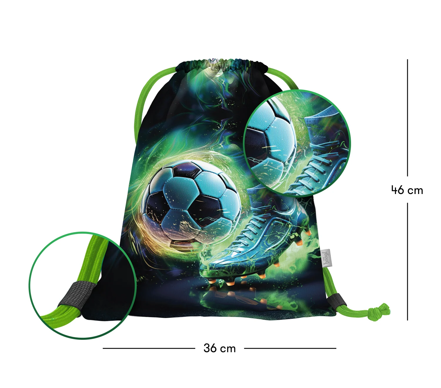 Vrecko na prezuvky Futbal FC modré, 40x30 cm