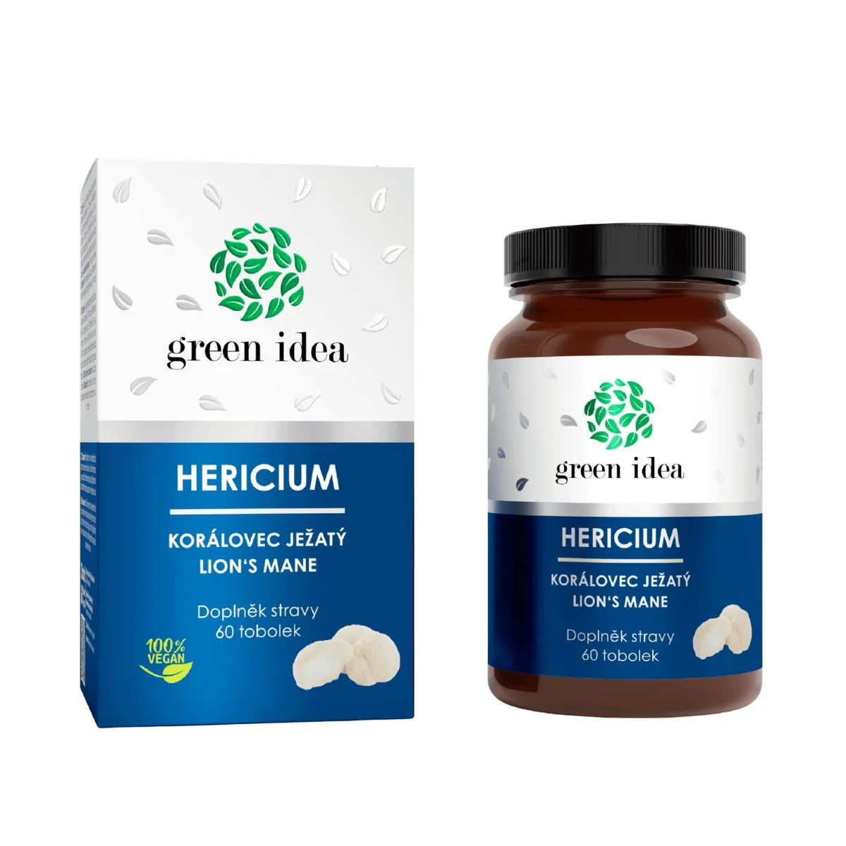 Hericium – koralovec ježovitý – kapsuly 60 ks - Green idea