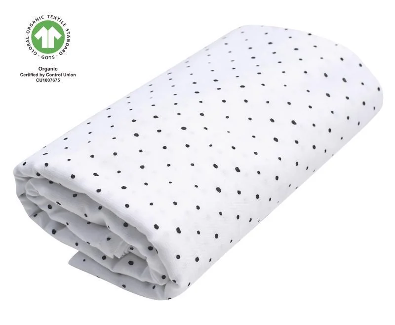 MOTHERHOOD Plienka mušelínová BIO XXL Black Dots 130x130cm 1×1 ks, mušelínová plienka