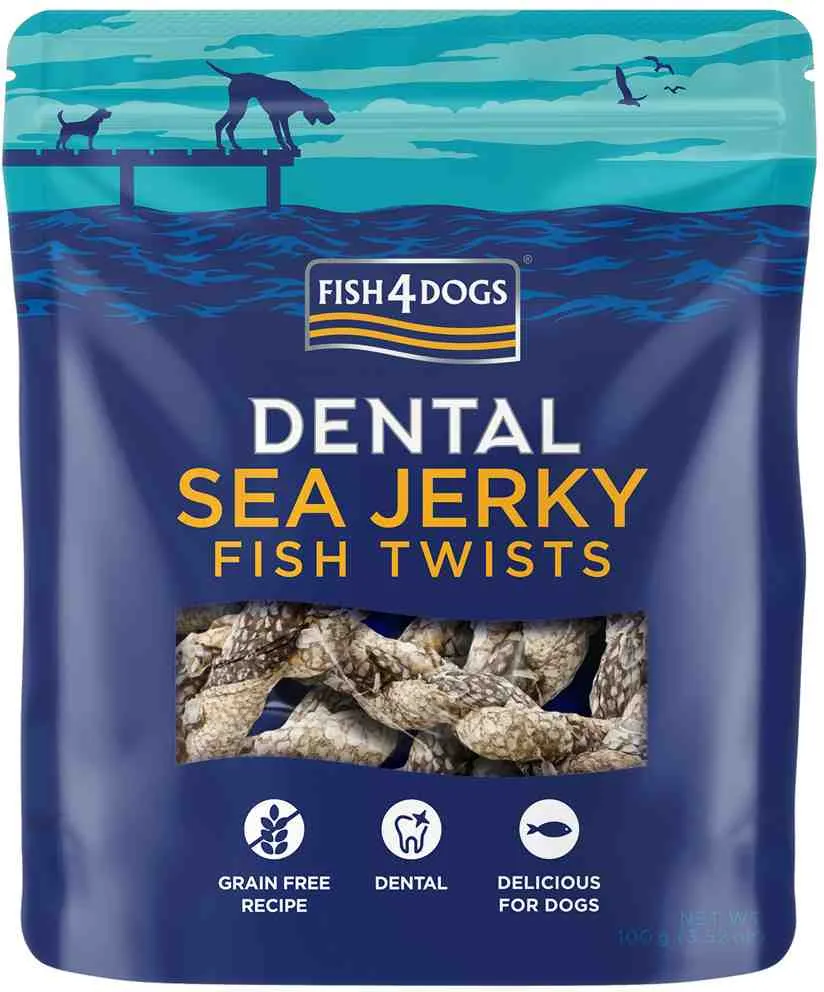FISH4DOGS Dentálne pamlsky pre psy morská ryba - závitky 100g
