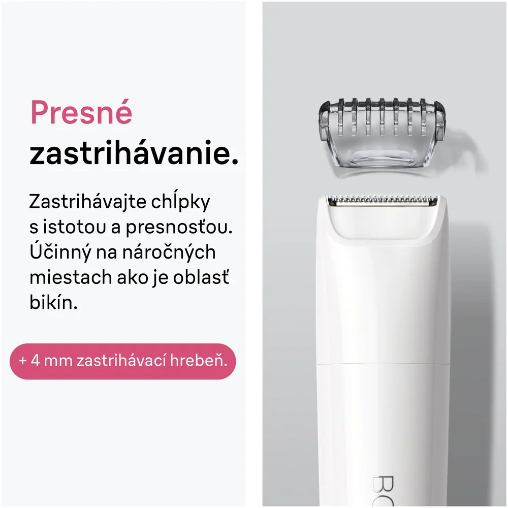 Braun BS1000 mini zastrihávač na telo, biely 1 ks