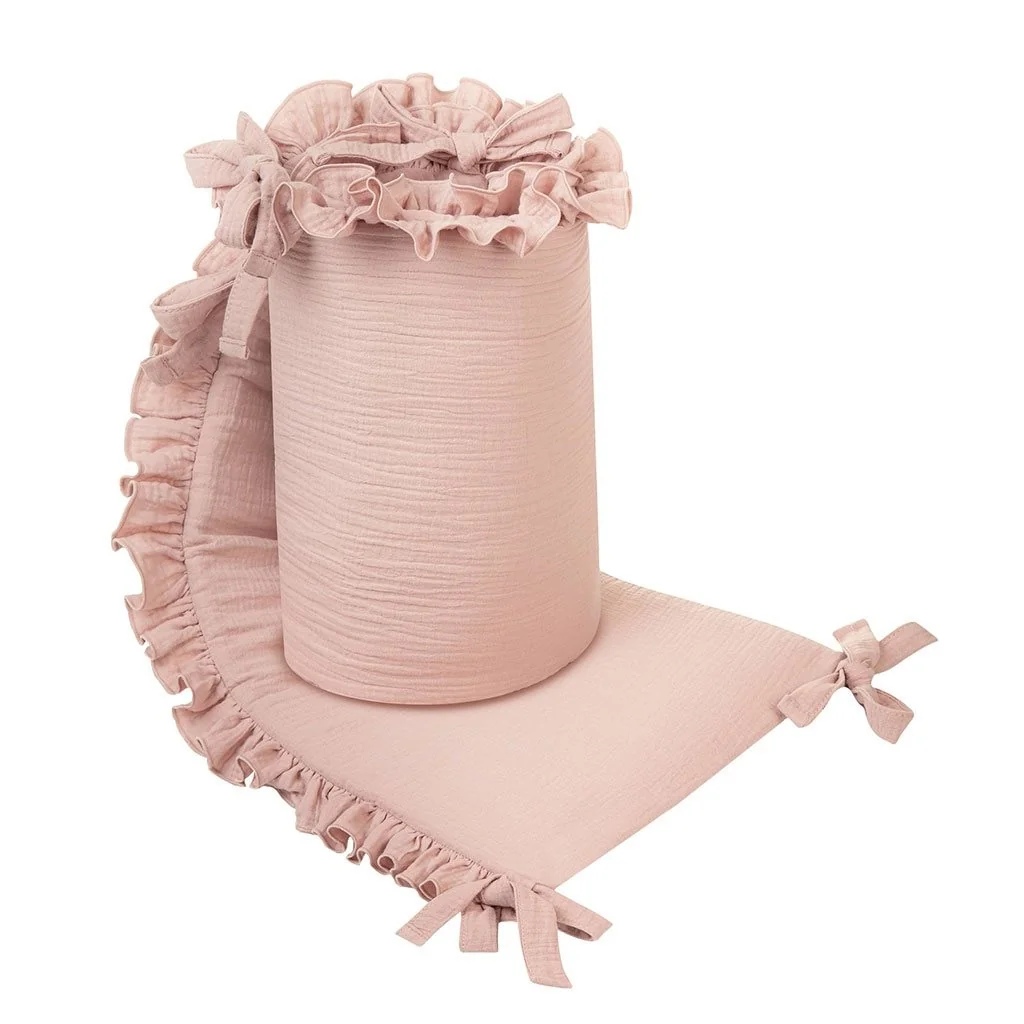 Mantinel do postieľky Belisima Mušelín old pink , 20C51199