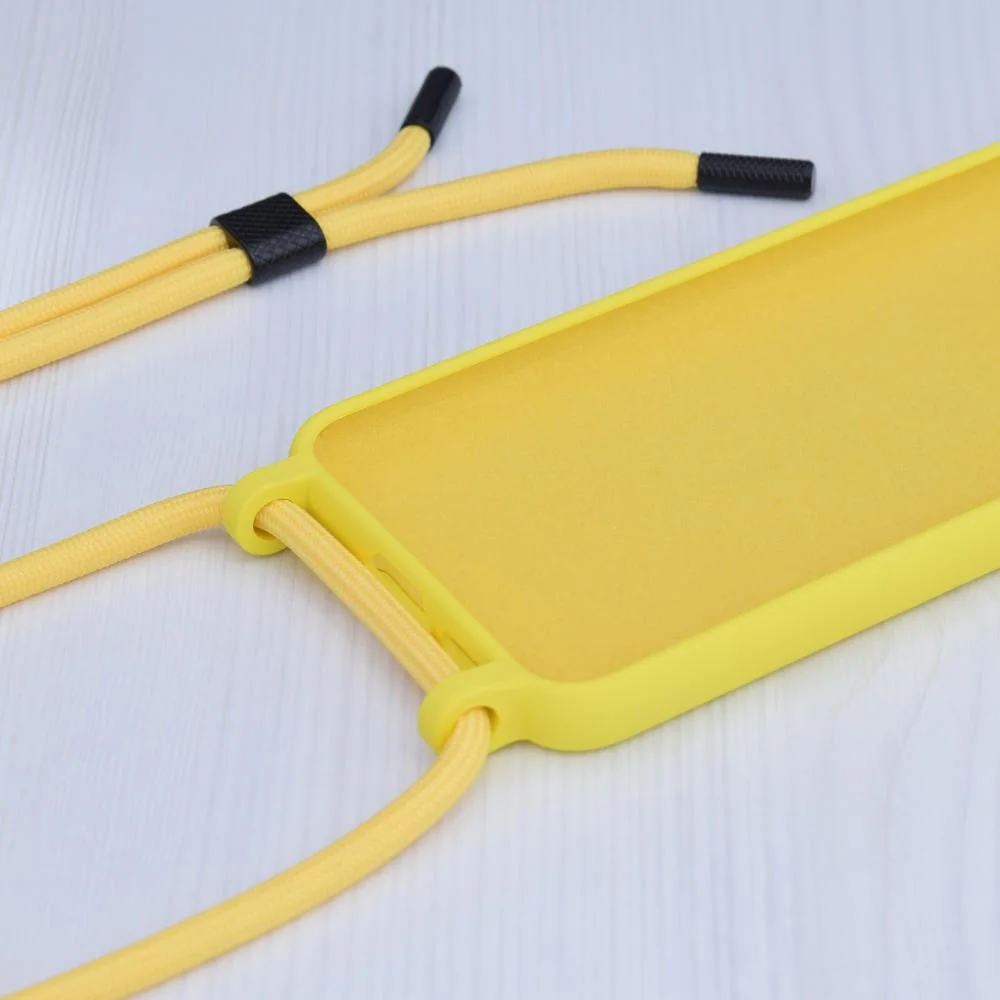 Zavesiteľné puzdro pre iPhone 13 Pro - Žltá 170 cm šnúra, protišokový kryt
