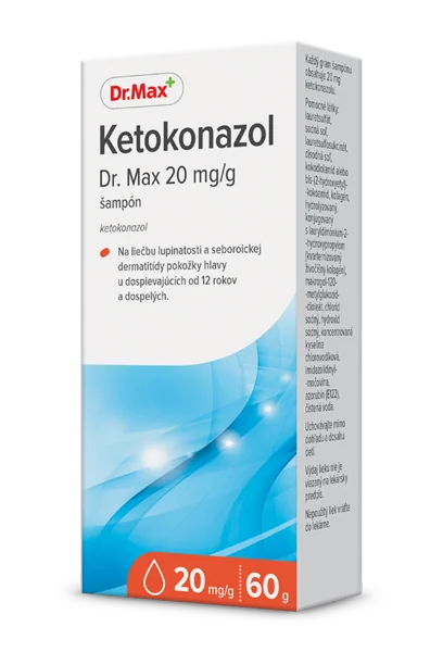 Dr. Max Ketokonazol šampón 20 mg/g 1×60 g, lupiny a seborea