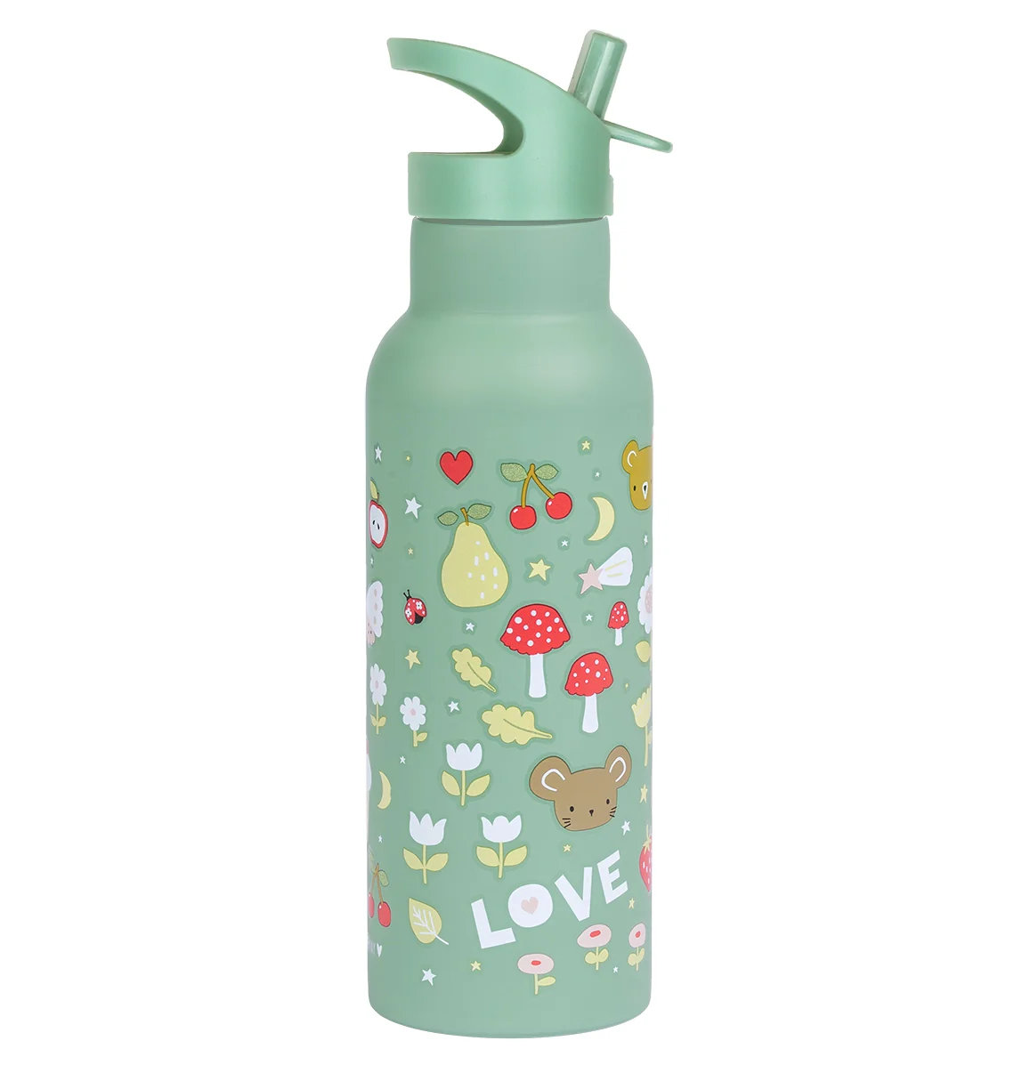 A Little Lovely Company - antikorová fľaša na pitie, 500 ml - radosť