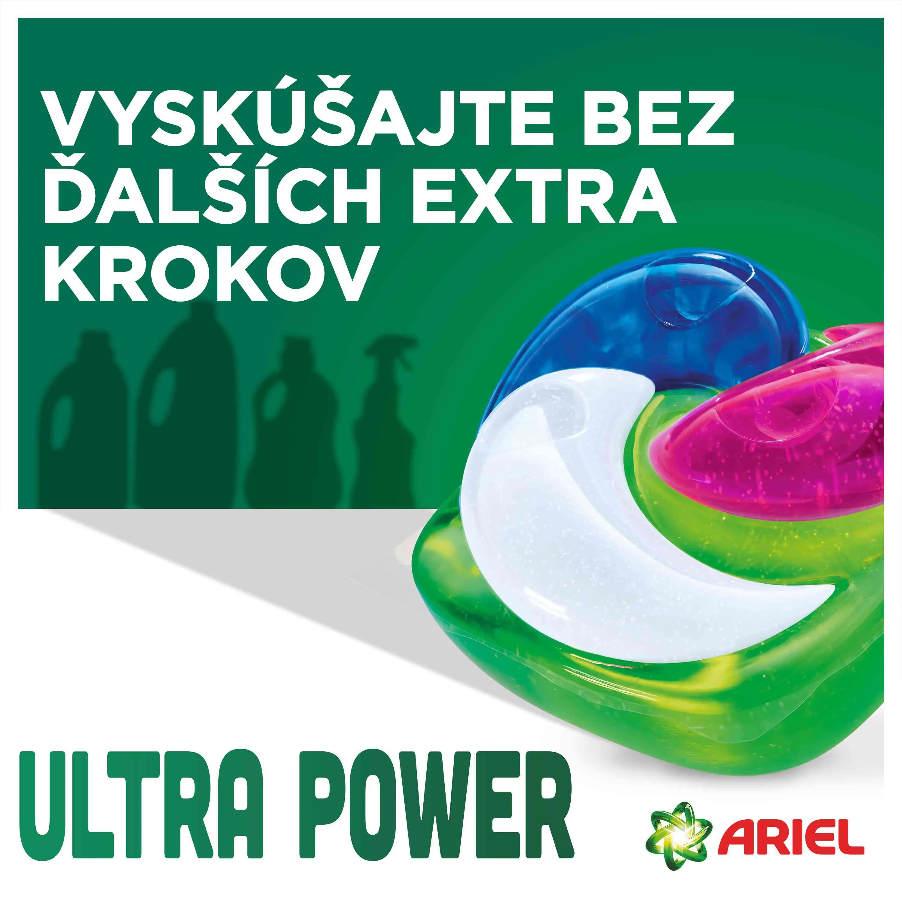 Ariel ULTRA POWER PODS, Kapsule Na Pranie S Tekutým Pracím Prostriedkom, 45 Pranie, Color+ 1×45 ks