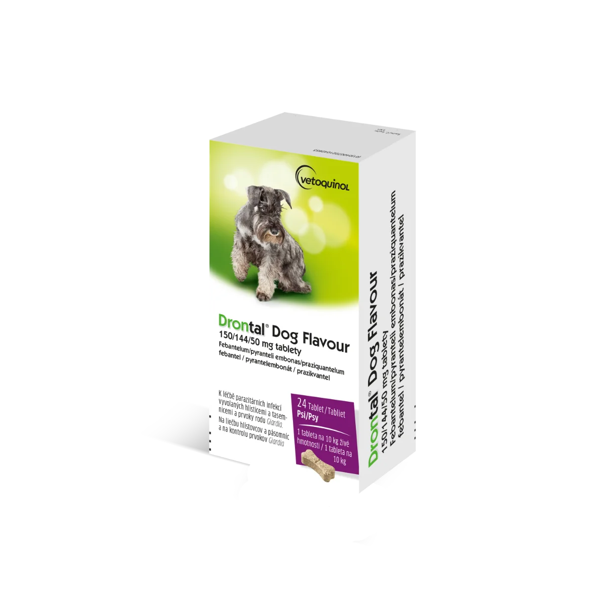 Drontal Dog Flavour 150/144/50 mg tablety 1×24 ks, liek určený pre psy