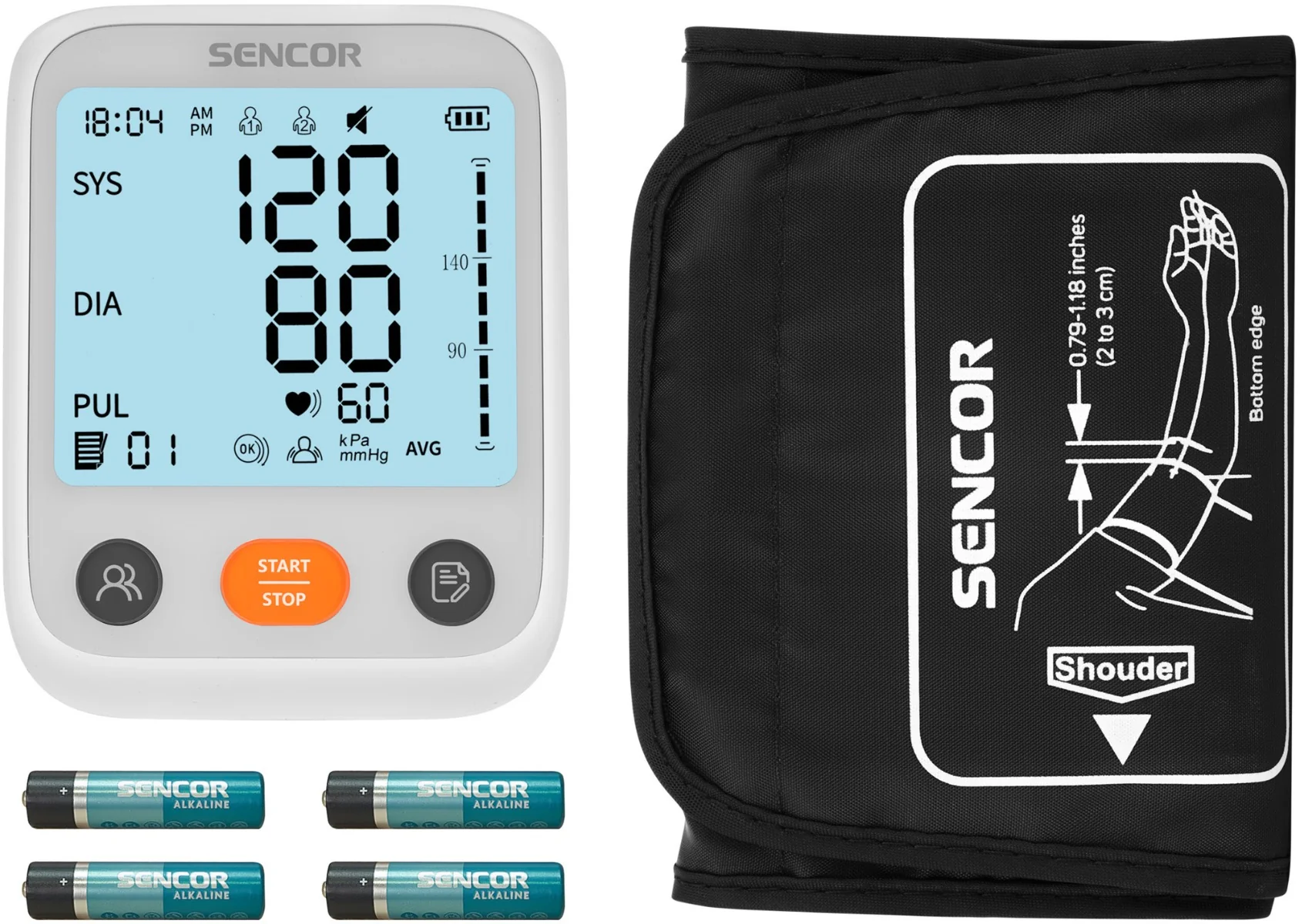 SENCOR SBP 1150WH digitálny tlakomer PP "Poškodený obal" 1×1 ks, tlakomer, produkt s poškodeným obalom