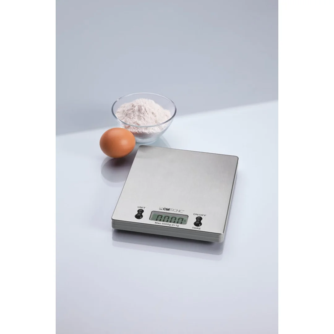 Clatronic KW 3367 kuchynská digitálna váha z nehrdzavejúcej ocele, 5 kg