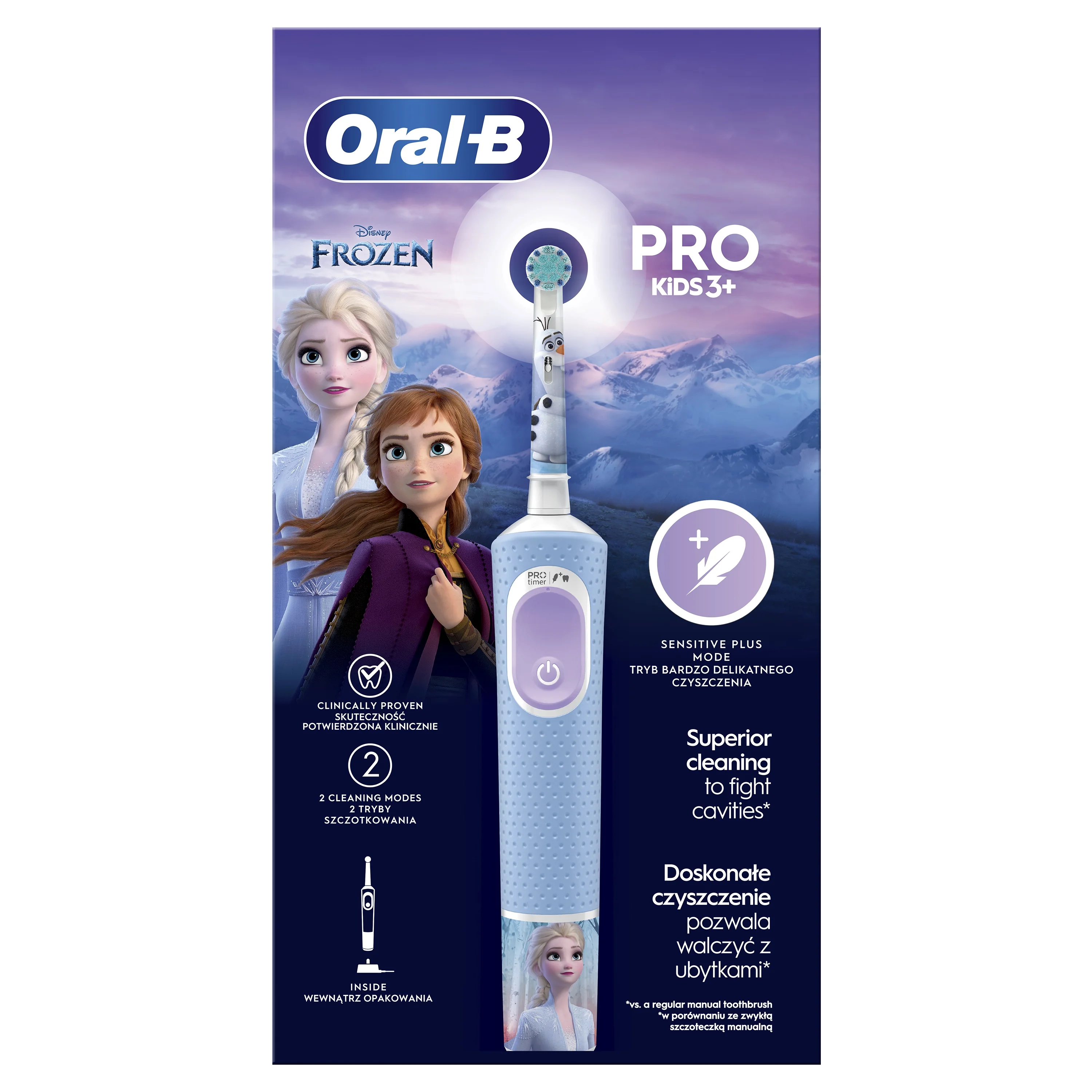 Oral-B EK Pro Kids 3+ Frozen 1×1 ks, elektrická zubná kefka