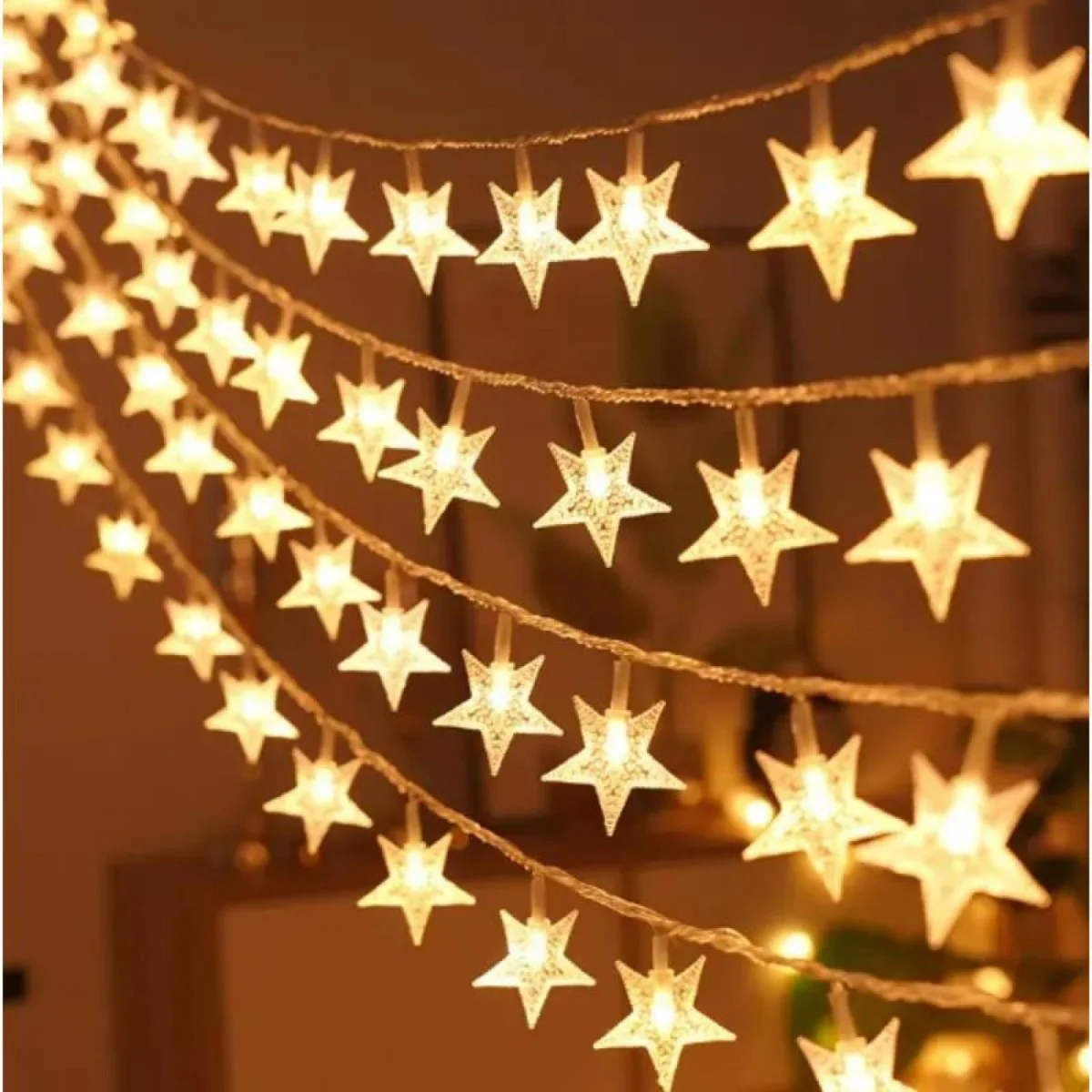 LED girlanda 10m (80 LED) - Hviezdy USB