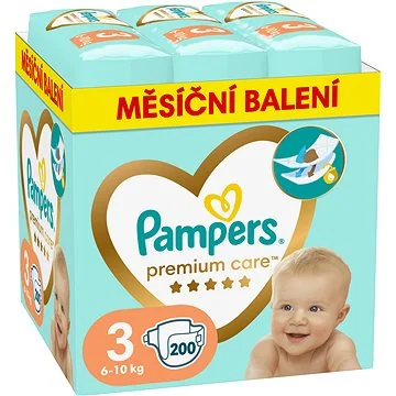 Pampers Premium MBP S3 200ks (6-10kg) 1×200 ks, plienky