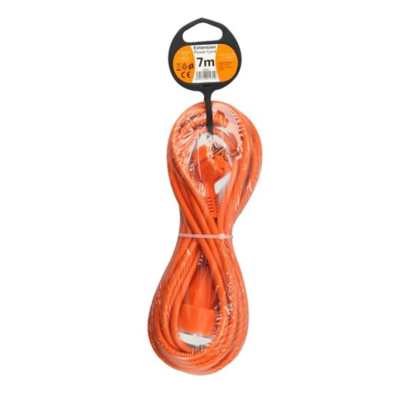 Predlžovací kábel 7m/1z 3x1mm SOLIGHT PS15O orange