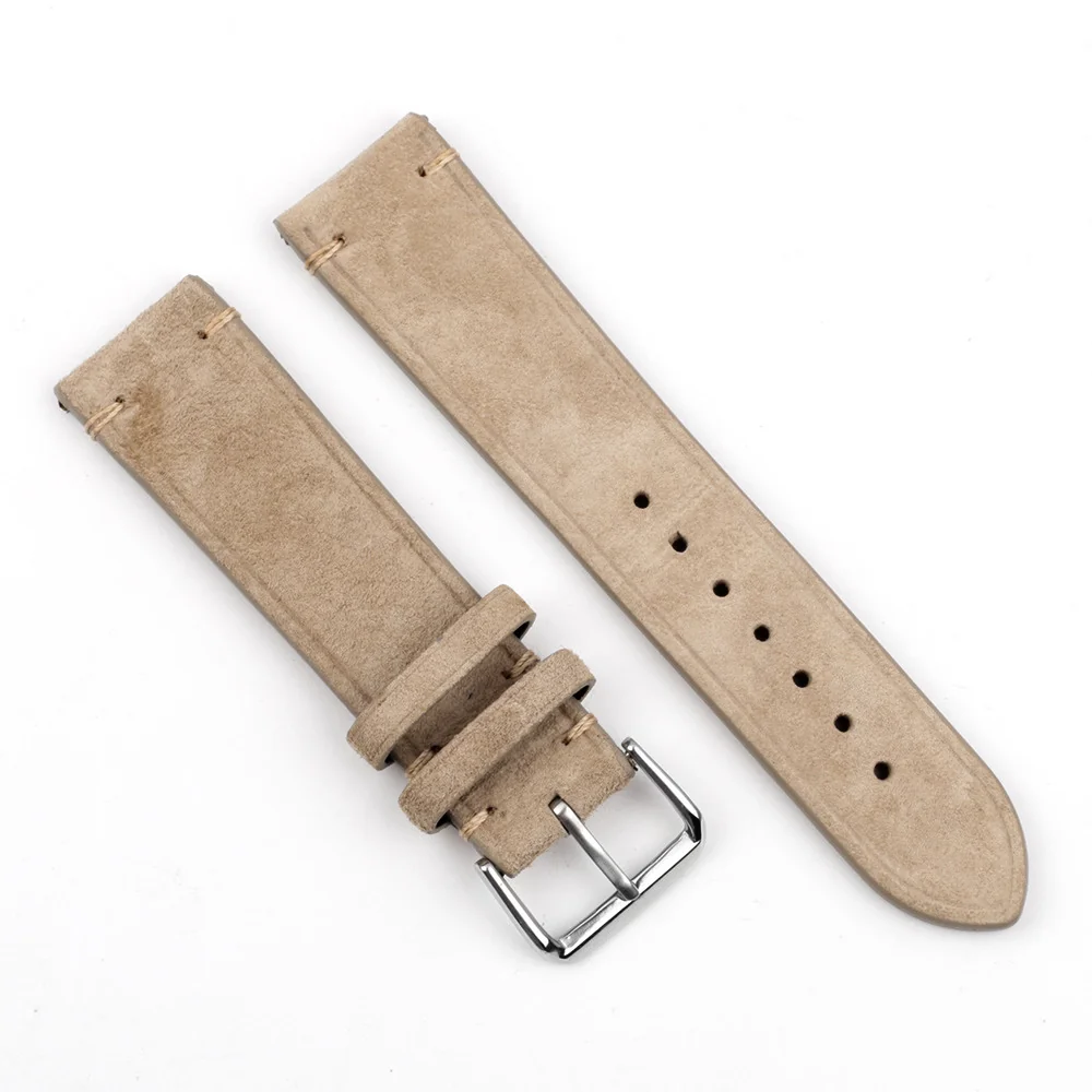BStrap Suede Leather remienok na Huawei Watch GT3 42mm beige