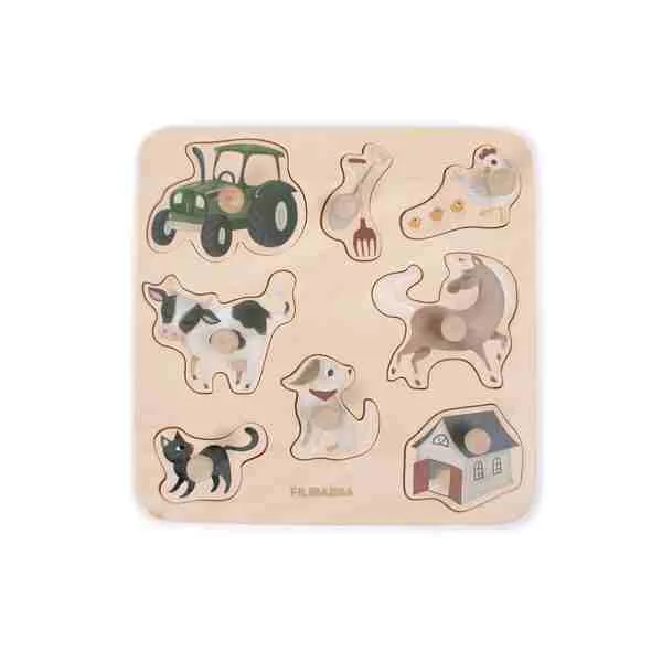FILIBABBA Drevenné puzzle - Magic Farm 1×1 ks, drevené puzzle
