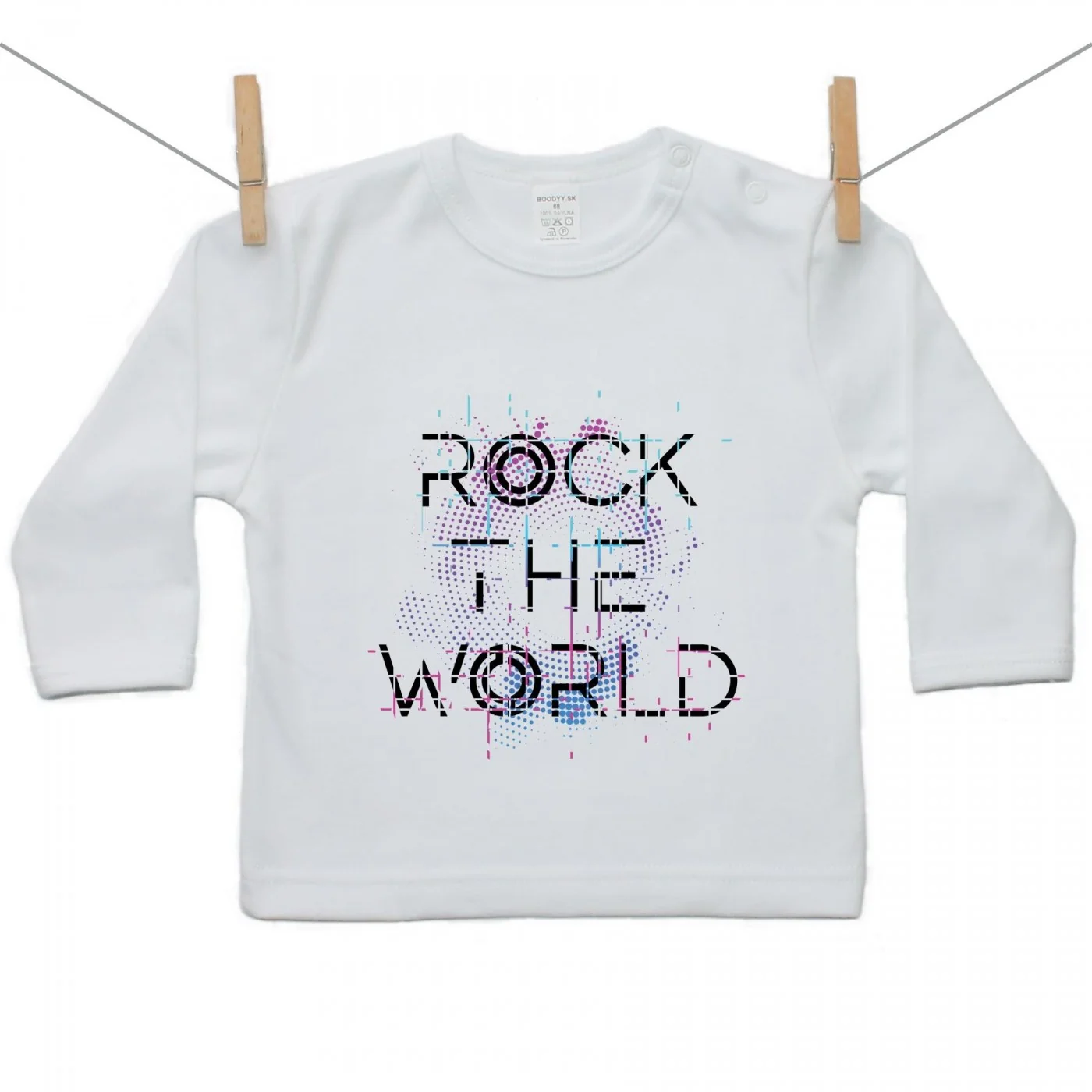 Boodyy Tričko s dlhým rukávom Rock the world Veľkosť: 128