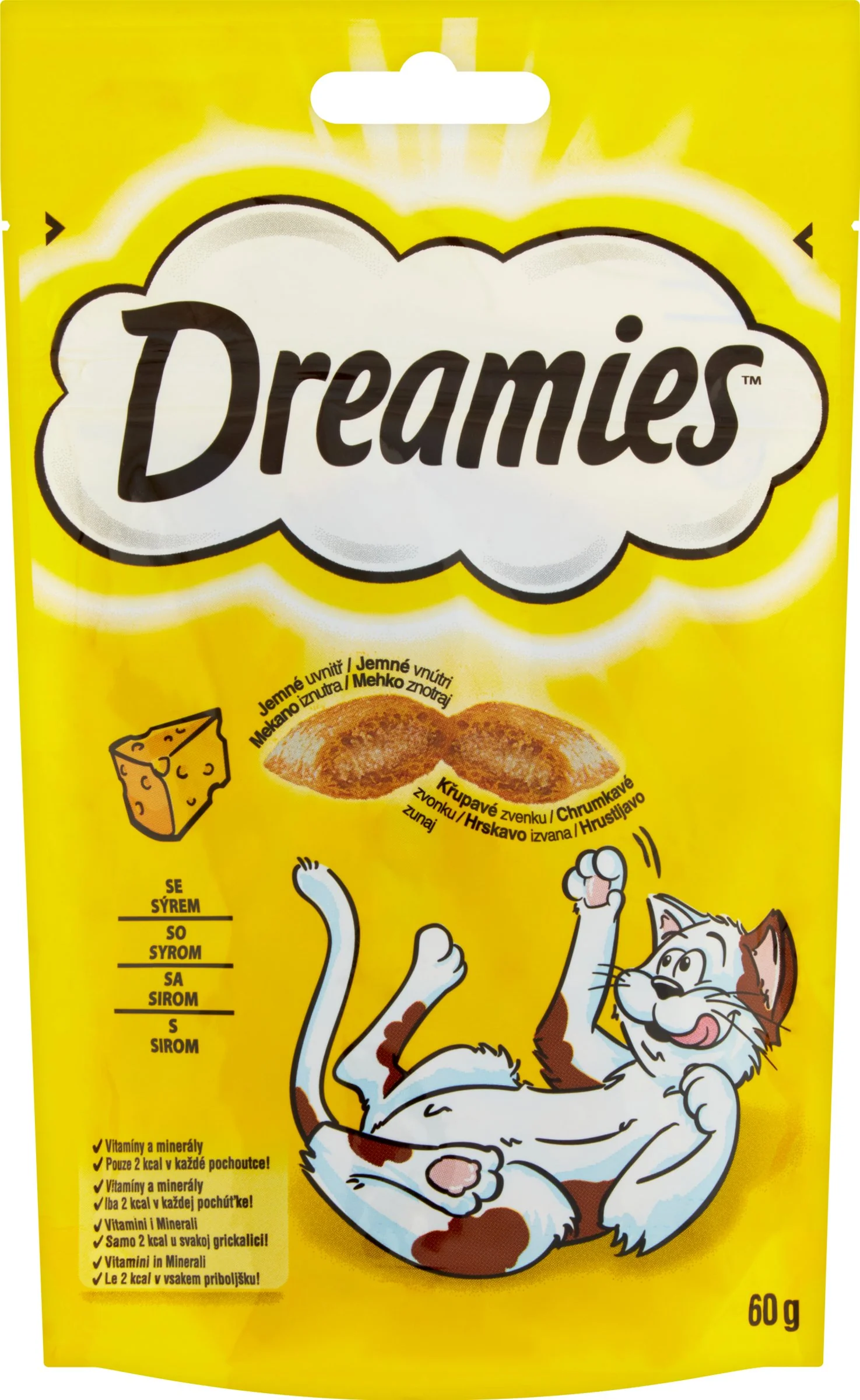 Dreamies Vankúšiky Syr 1×60g, maškrta pre mačky