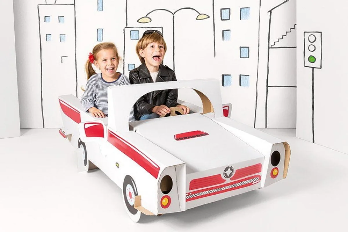 Detské kartónové auto Cabrio