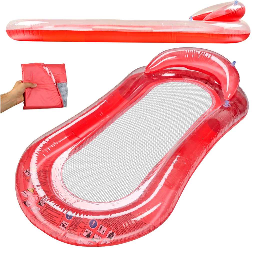 Bestway 43103 ležadlo do vody s opierkou a sieťkou červené 159×77 cm 