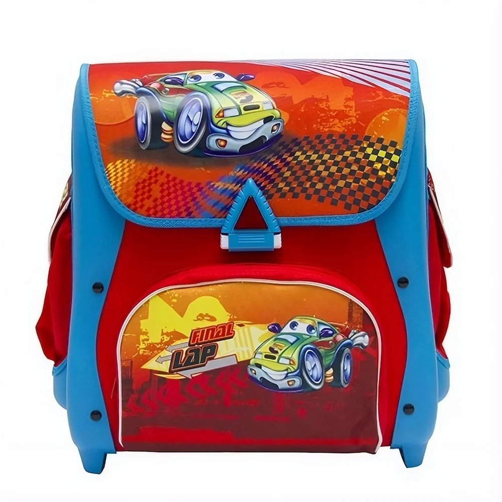 Livefy Racer školská aktovka Autá 21L, červená/modrá