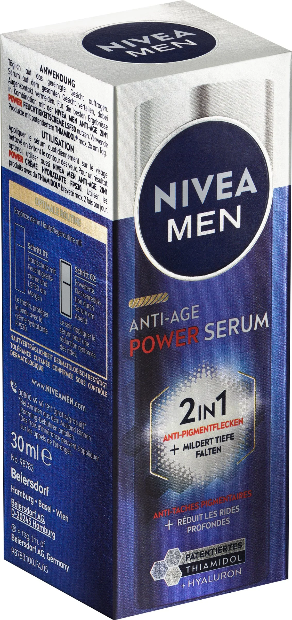 Nivea Men Posilňujúce Power sérum 2 v 1 1×30 ml, pleťové sérum pre mužov