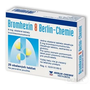 Bromhexin 8 Berlin-Chemie 1×25 tbl, liečivo