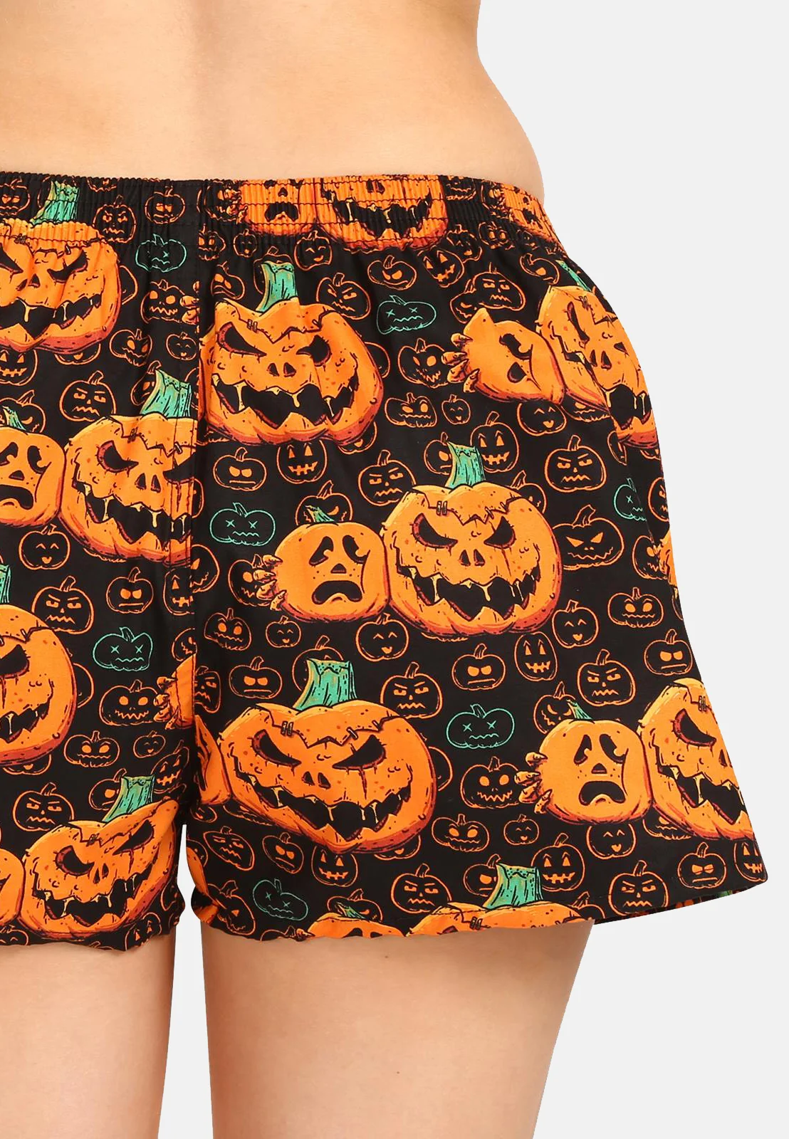 Dámske trenky art klasická guma Halloween tekvica (K1755) L