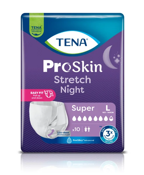 TENA ProSkin Stretch Night Super L 10 ks