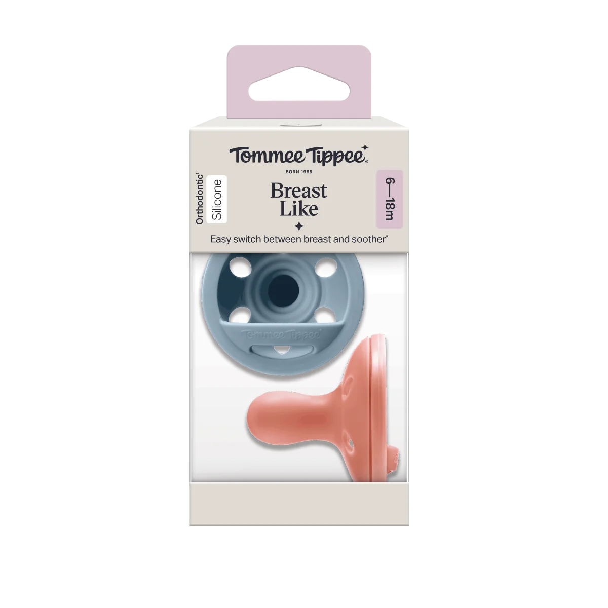 Tommee Tippee Silikónový Cumlík Breast-like 6-18m 2 ks