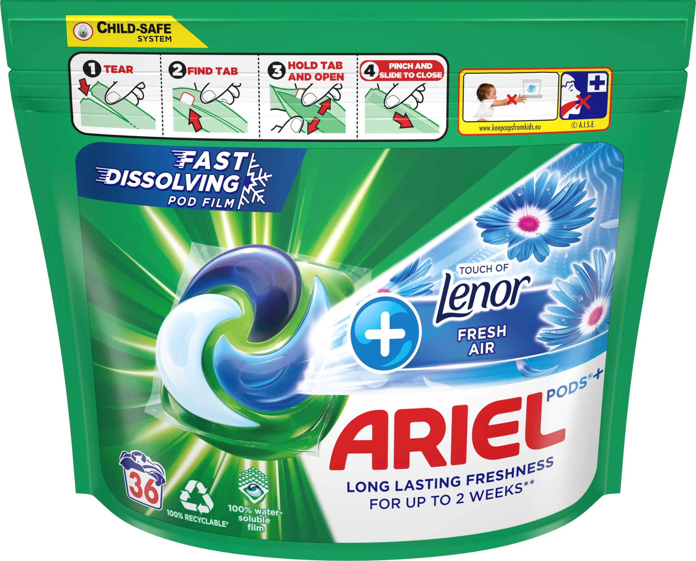 Ariel+, Fresh Air, pracie kapsuly 36ks 1×36 ks, pracie kapsule
