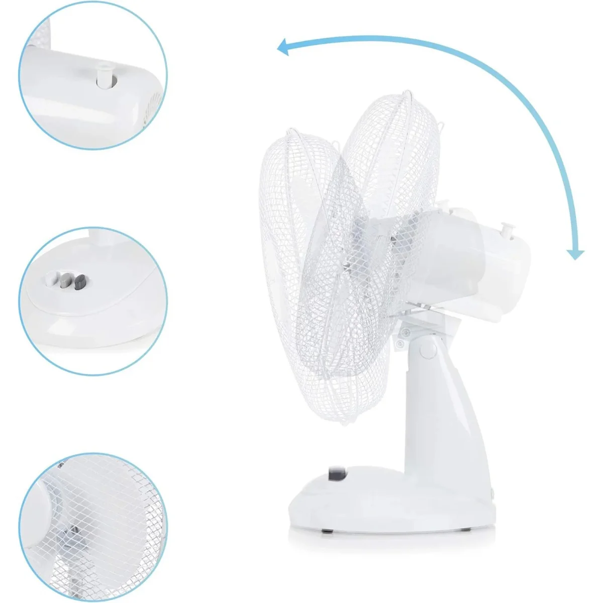 MG V23 stolný ventilátor, biely