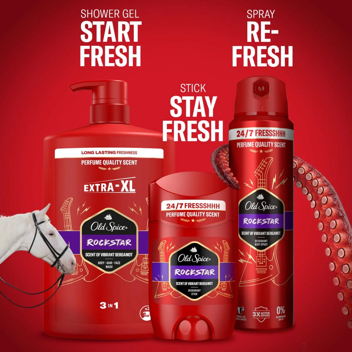 Old Spice Rockstar sprchový gél 3 v 1 1000 ml