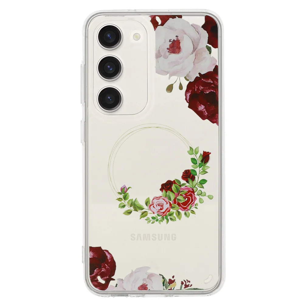 MG Flower kryt na Samsung Galaxy S23 Ultra, red flower