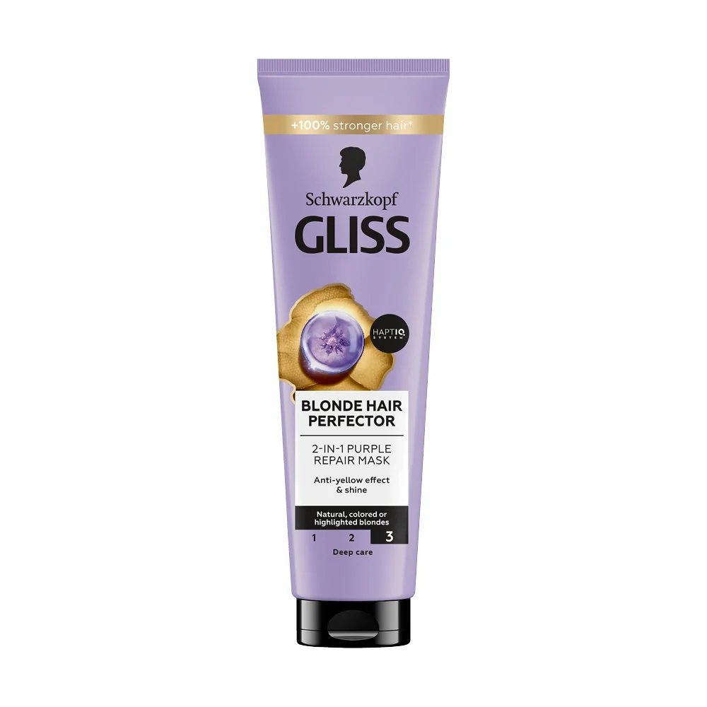 Schwarzkopf Gliss regeneračná maska Blonde Hair Perfector 1×150 ml, maska na vlasy