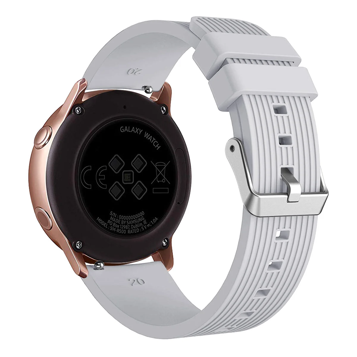 Bstrap Silicone Line (Small) remienok na Samsung Galaxy Watch Active 2 40/44mm, gray 40/44mm, gray