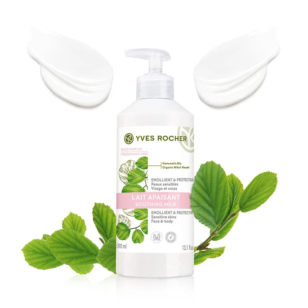 Yves Rocher Hydratačné telové mlieko s výťažkom z hamamela HAMAMÉLIS 1×390 ml, hydratačné telové mlieko