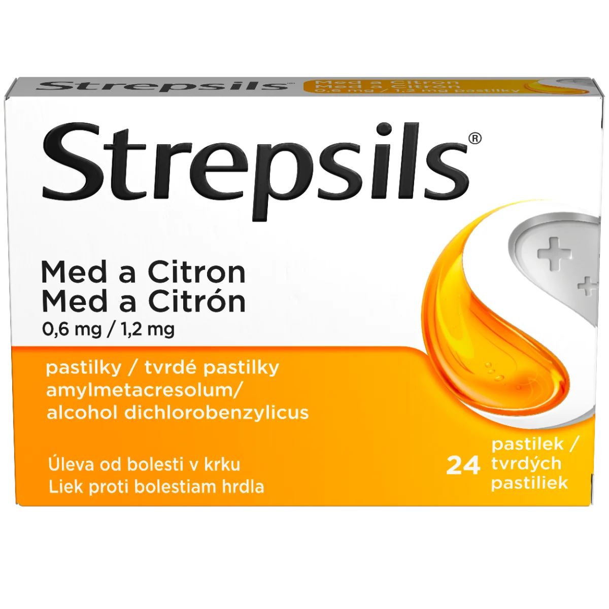 Strepsils Med a Citrón 1×24 ks, pastilky