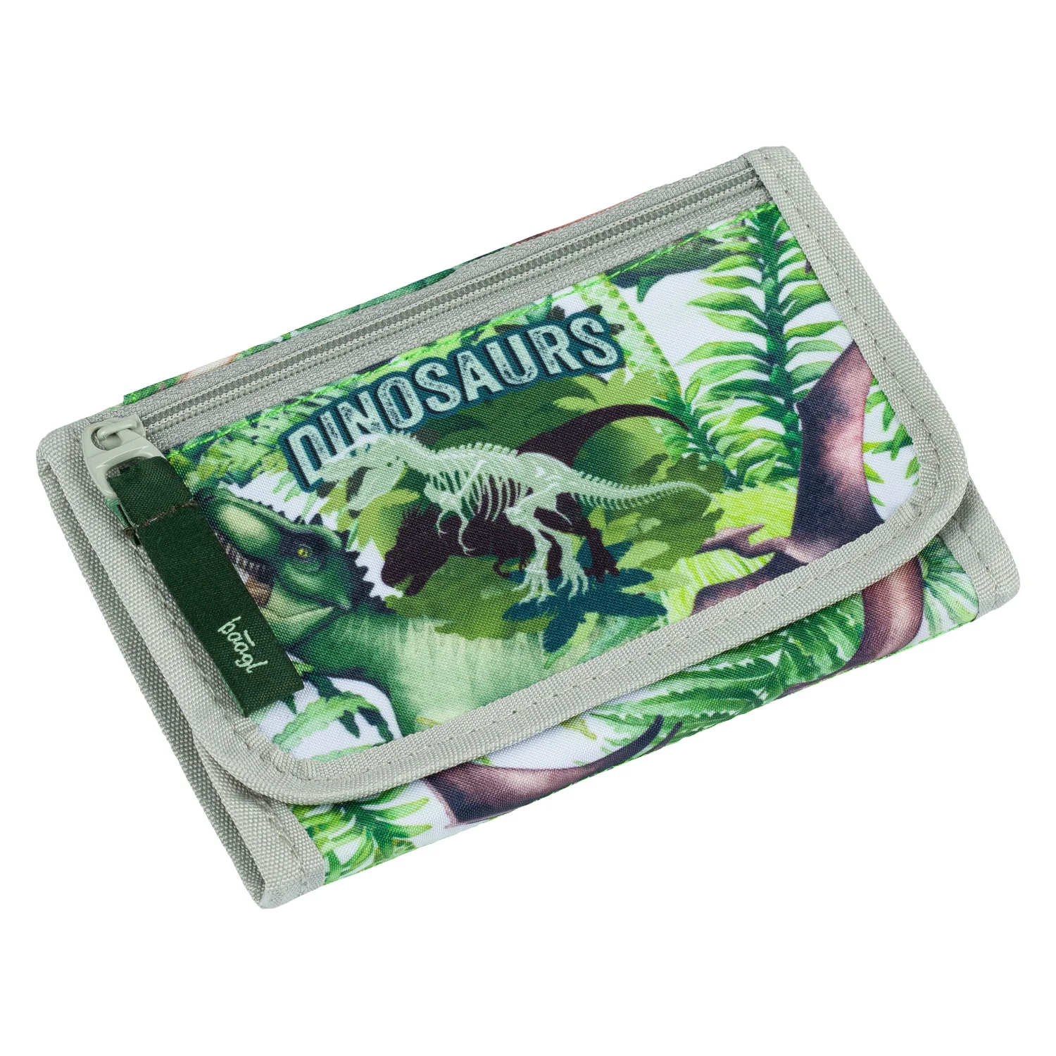 Peňaženka na krk s motívom dinosaurov Detská modrá