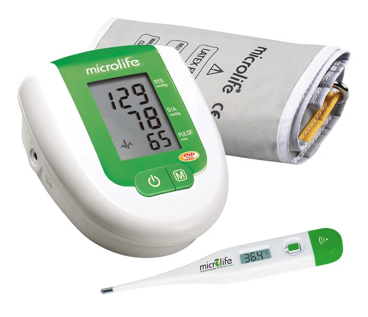 MICROLIFE TLAKOMER DIGITÁLNY BP 3AG1 1×1 set, automatický s adaptérom na rameno 1 ks + digitálny teplomer MT 3001 zadarmo