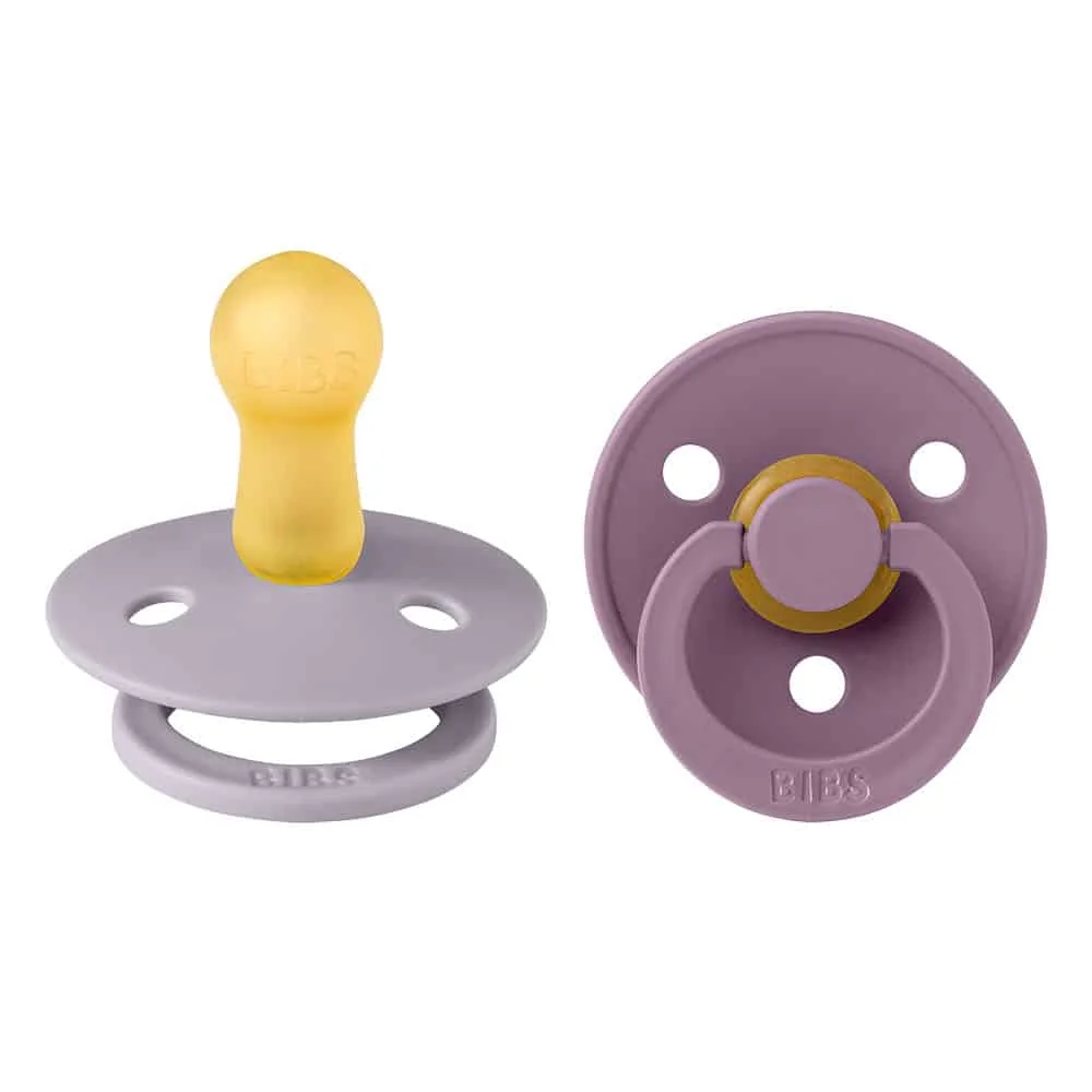 BIBS Colour cumlíky z prírodného kaučuku 2ks veľkosť 2 - Fossil Grey / Mauve