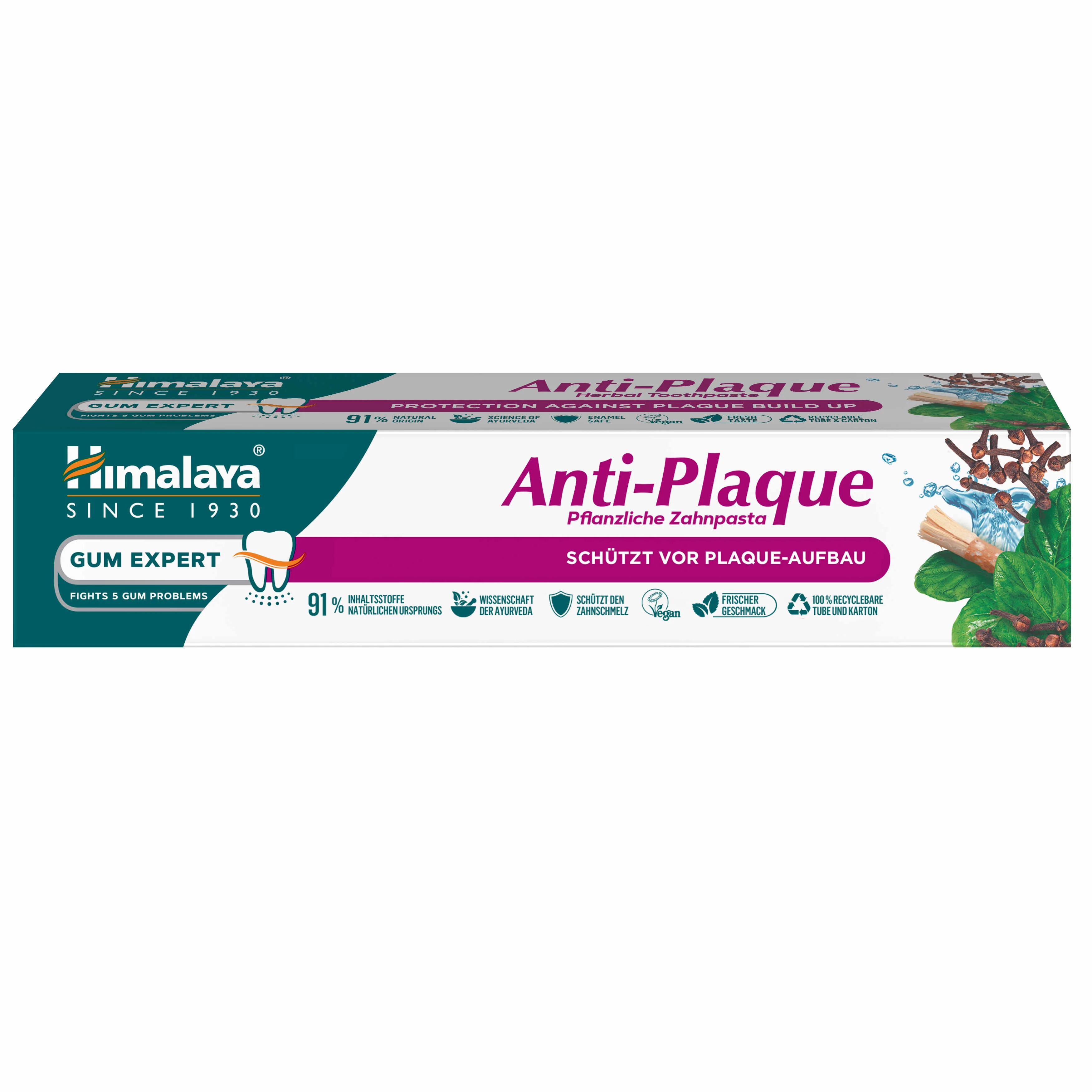 Bylinná zubná pasta Himalaya Gum Expert proti zubnému plaku 75 ml