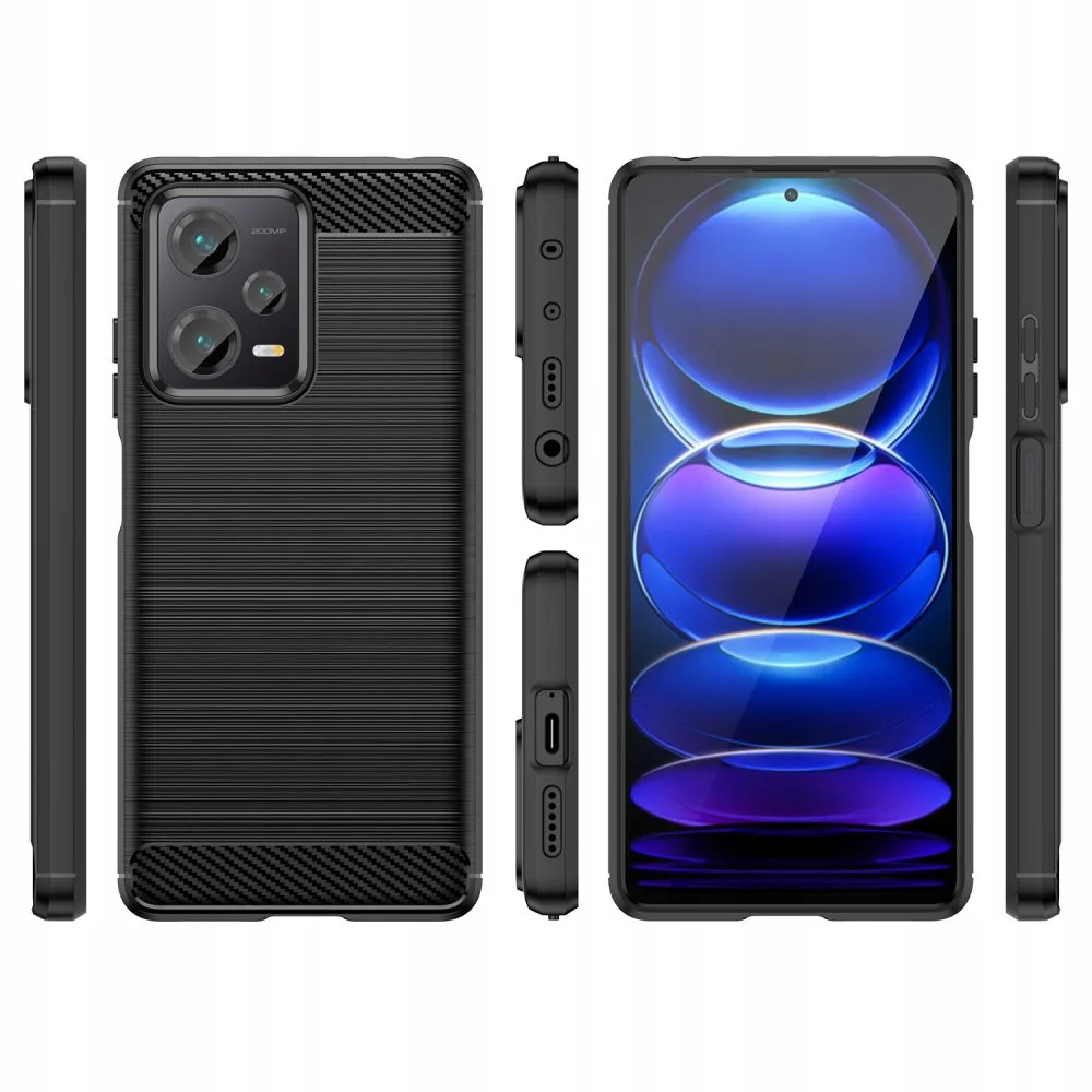 Tech-Protect Carbon kryt na Xiaomi Redmi Note 12 / Poco X5 5G čierny