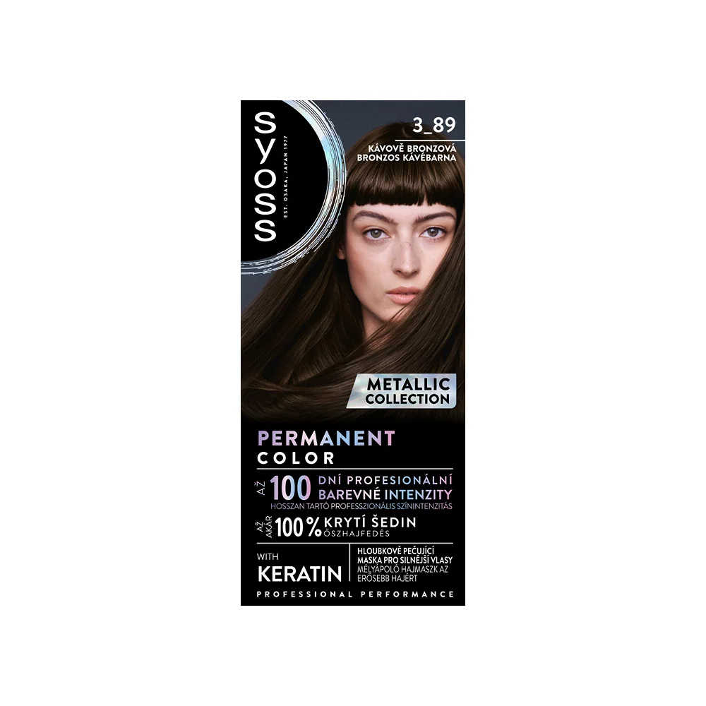 Syoss Metallic farba na vlasy 3_89 Kávovo bronzová 1×1 ks, farba na vlasy