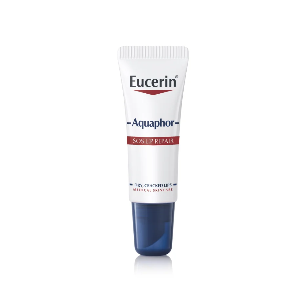 Eucerin Aquaphor SOS LIP Repair 1×10 ml, regeneračný balzam na pery