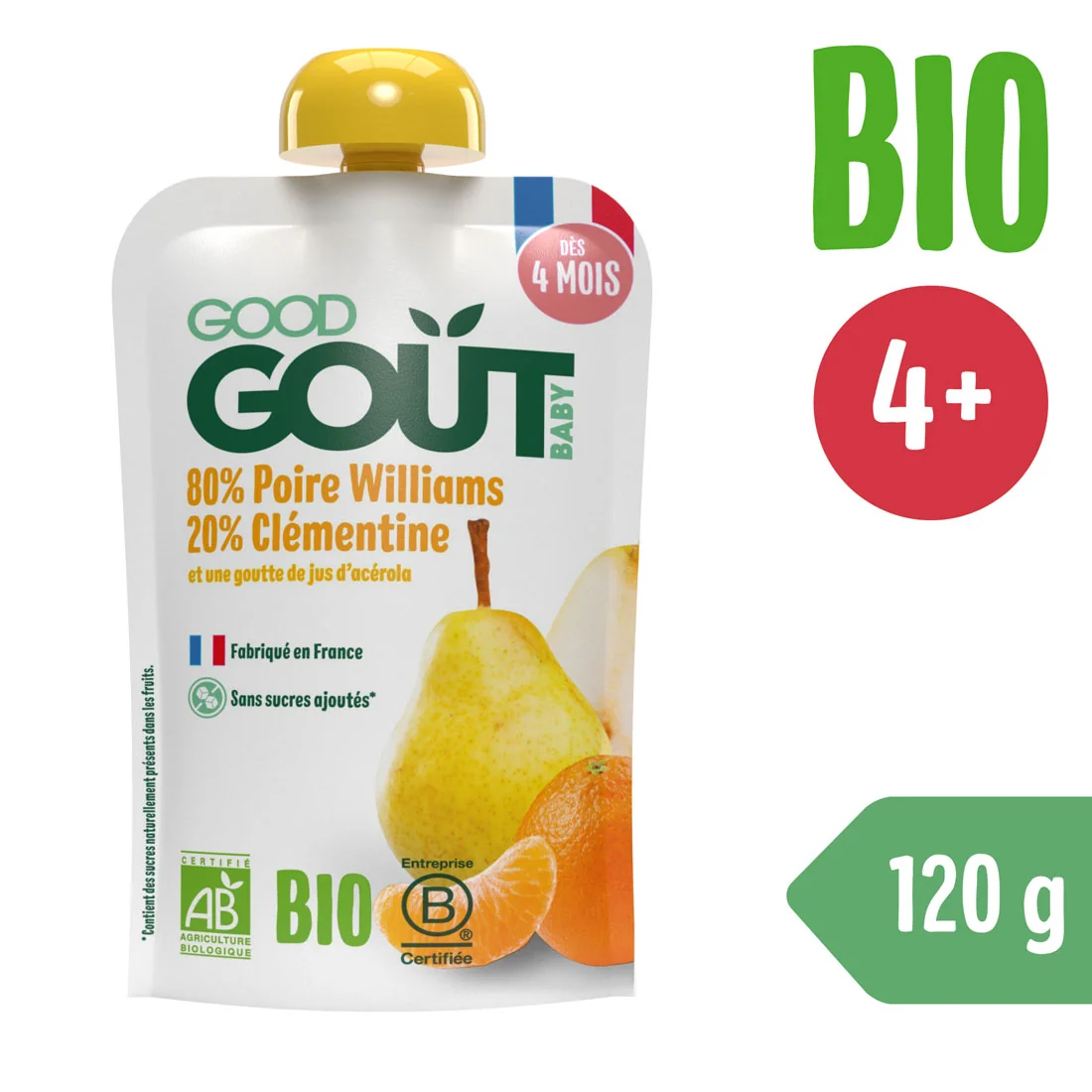 Good Gout BIO Hruška s klementínkou 120 g